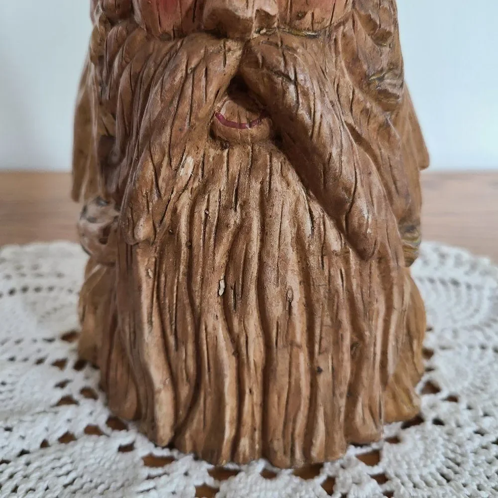 Three Faces of Santa Unique Christmas Holiday Decor Table Shelf Sitter Vintage